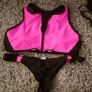 2 for $10 Hot pink and black bikini